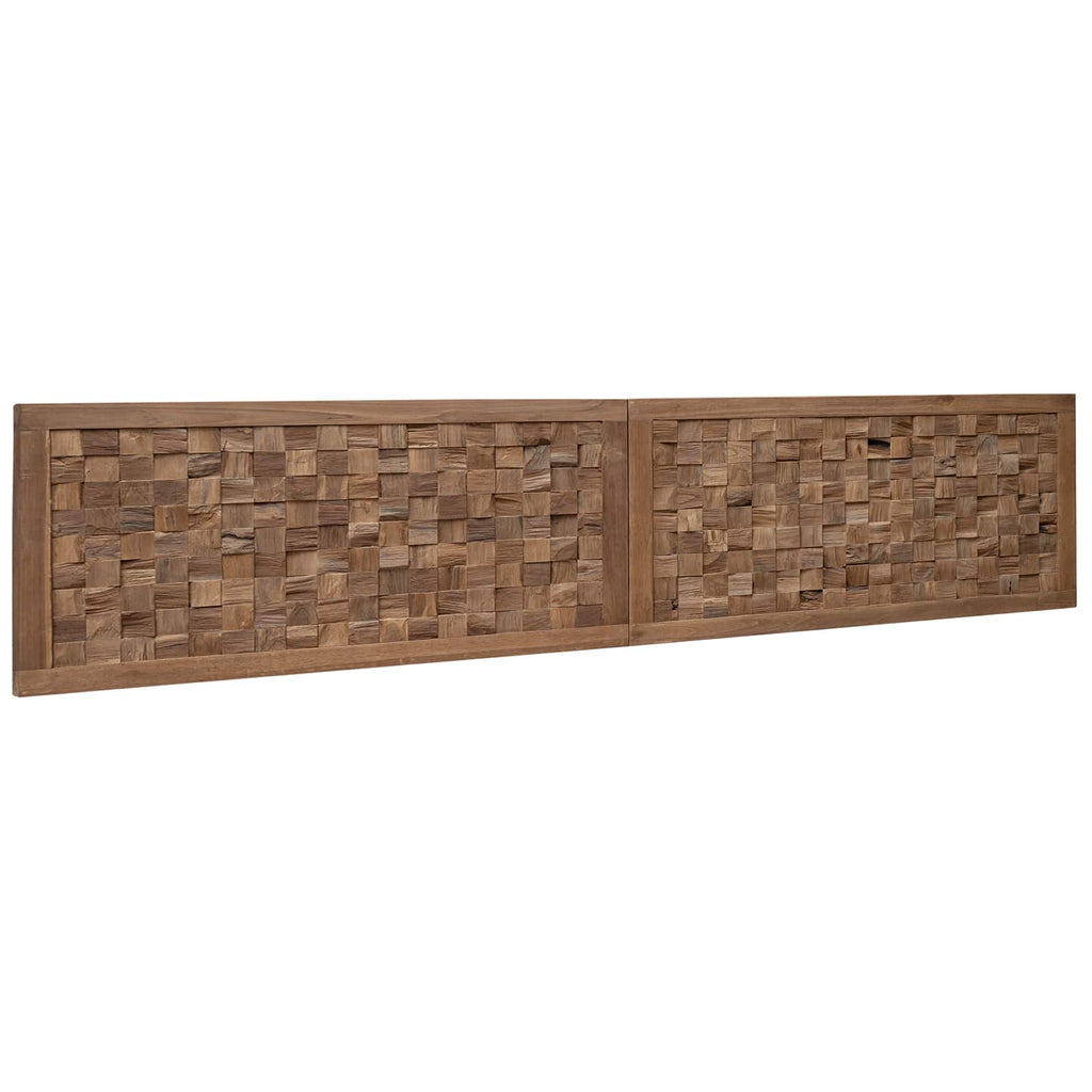 Bettkopfteil Natur Massivholz Teak
