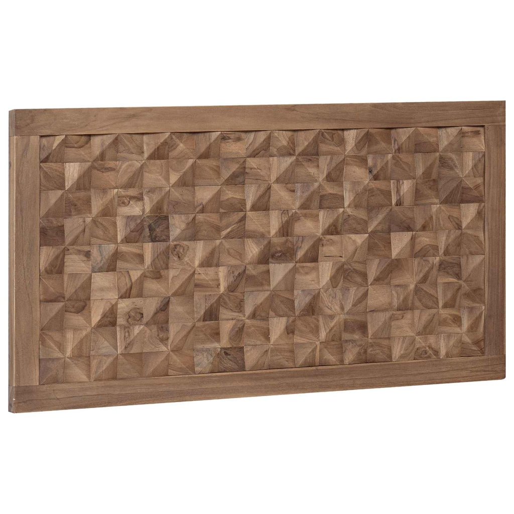 Bettkopfteil Natur Massivholz Teak