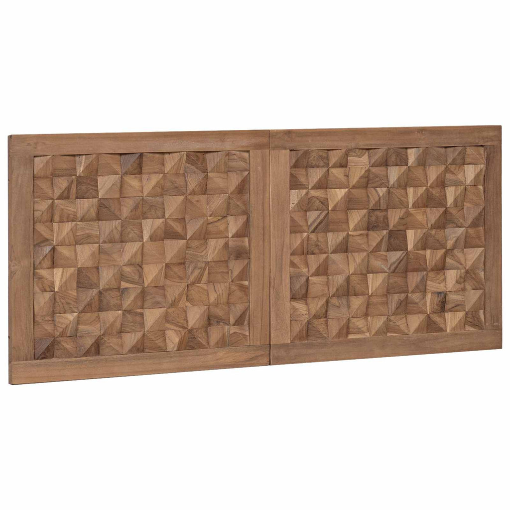 Bettkopfteil Natur Massivholz Teak