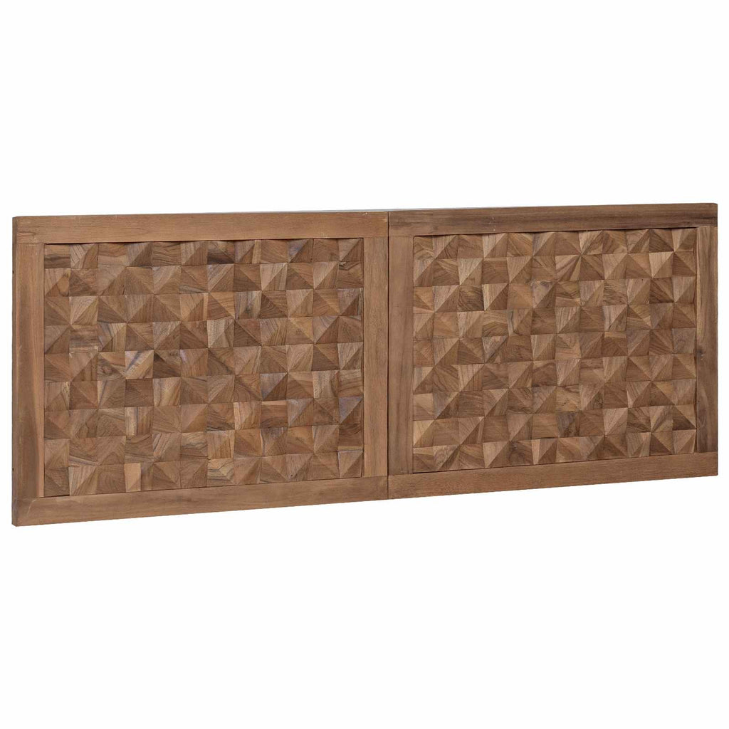 Bettkopfteil Natur Massivholz Teak