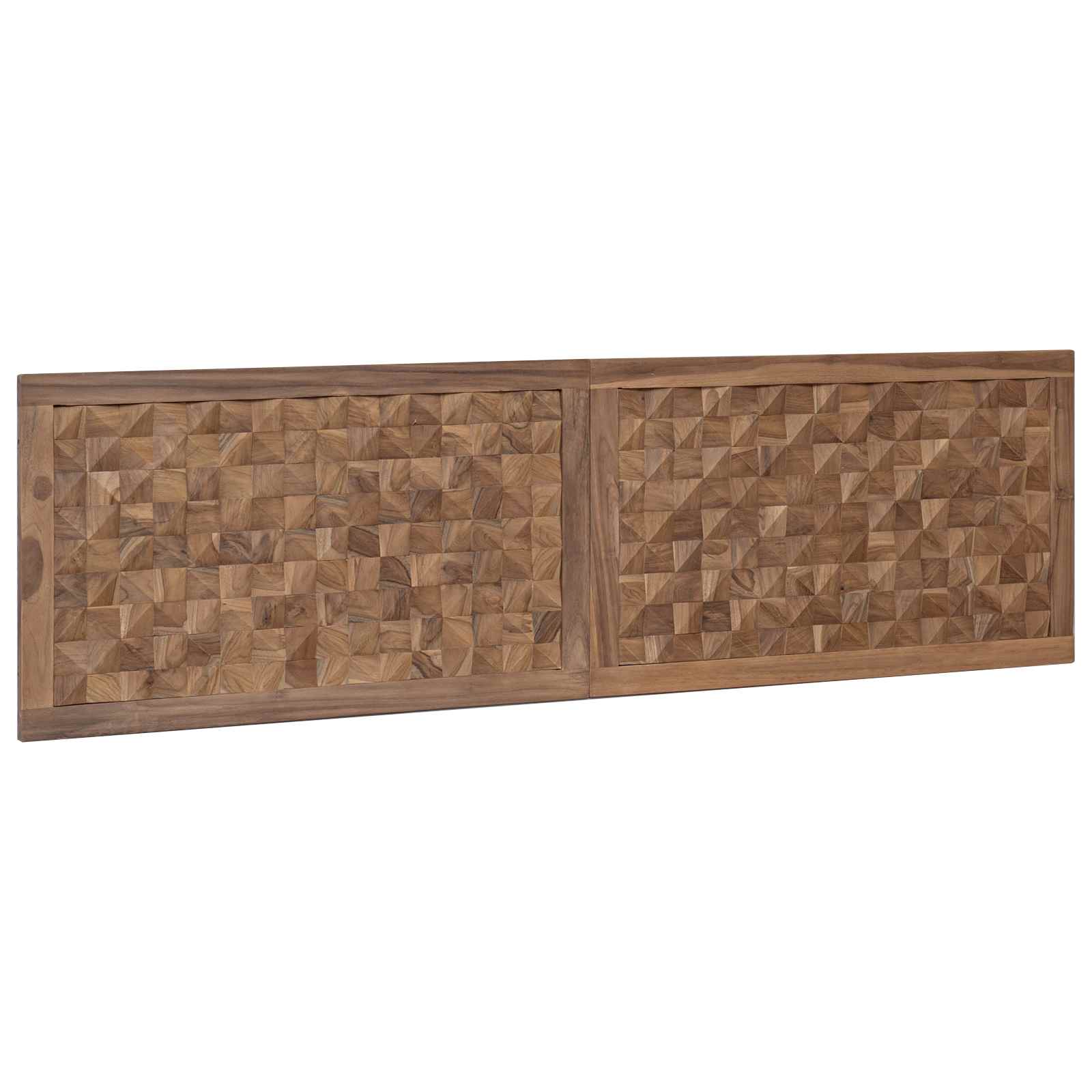 Bettkopfteil Natur Massivholz Teak
