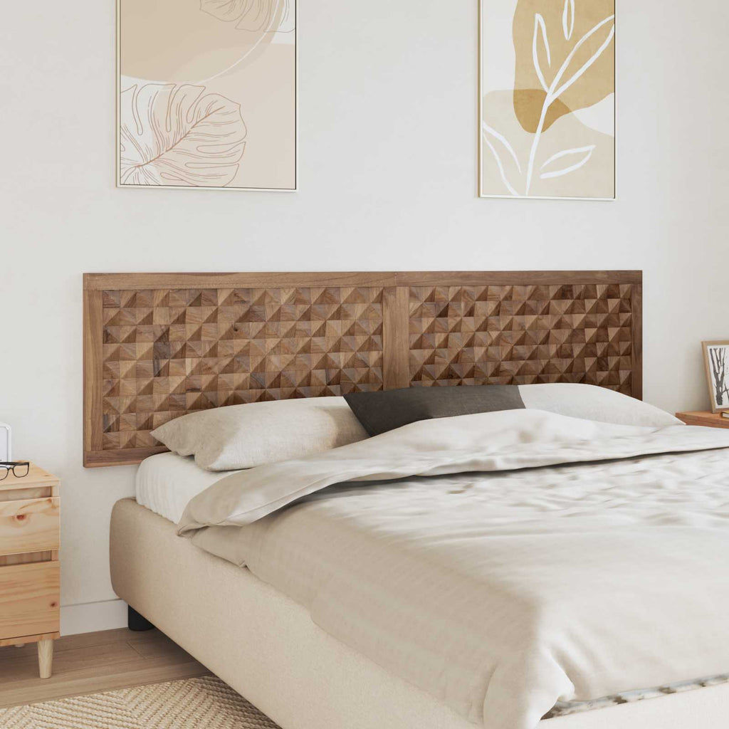 Bettkopfteil Natur Massivholz Teak