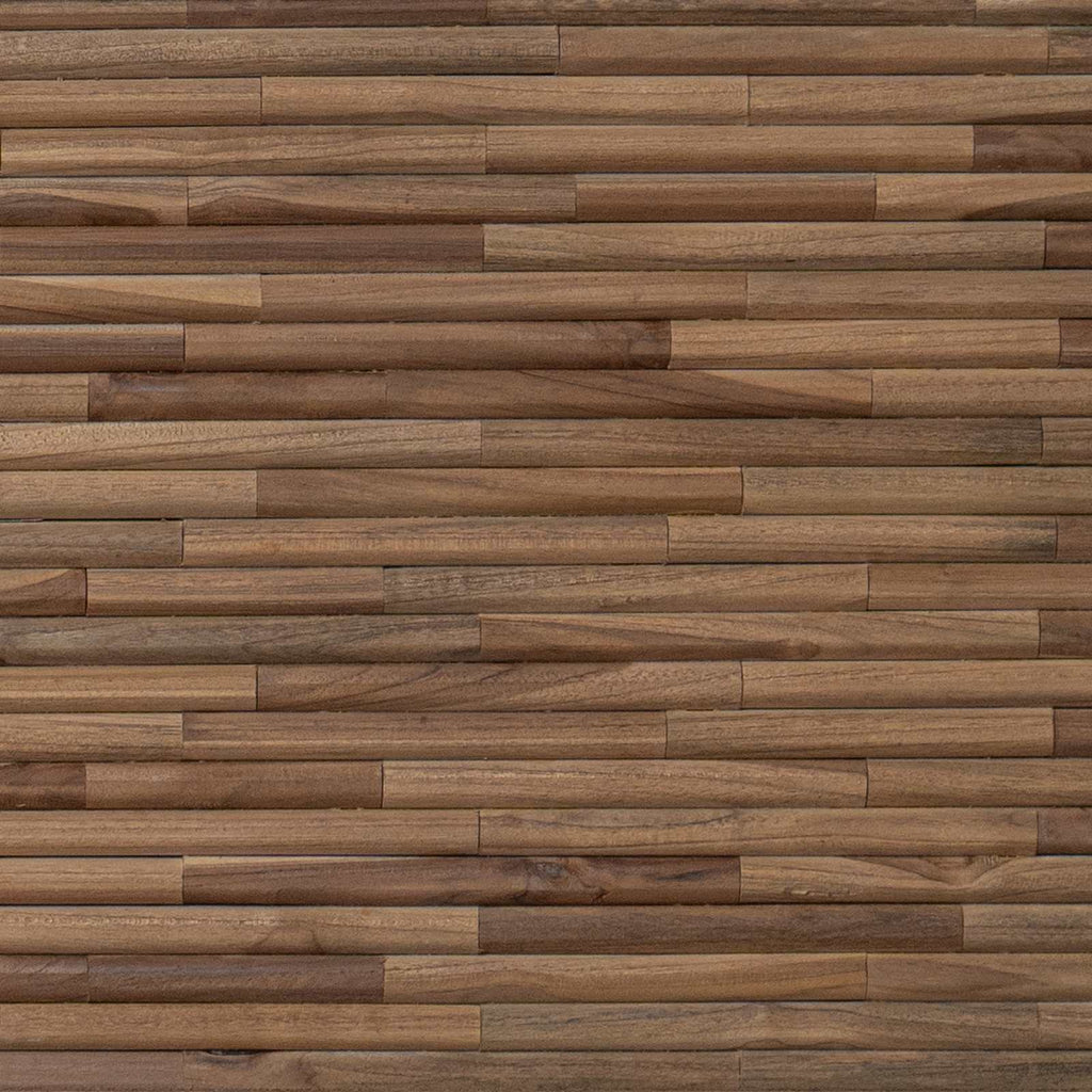 Bettkopfteil Natur Massivholz Teak