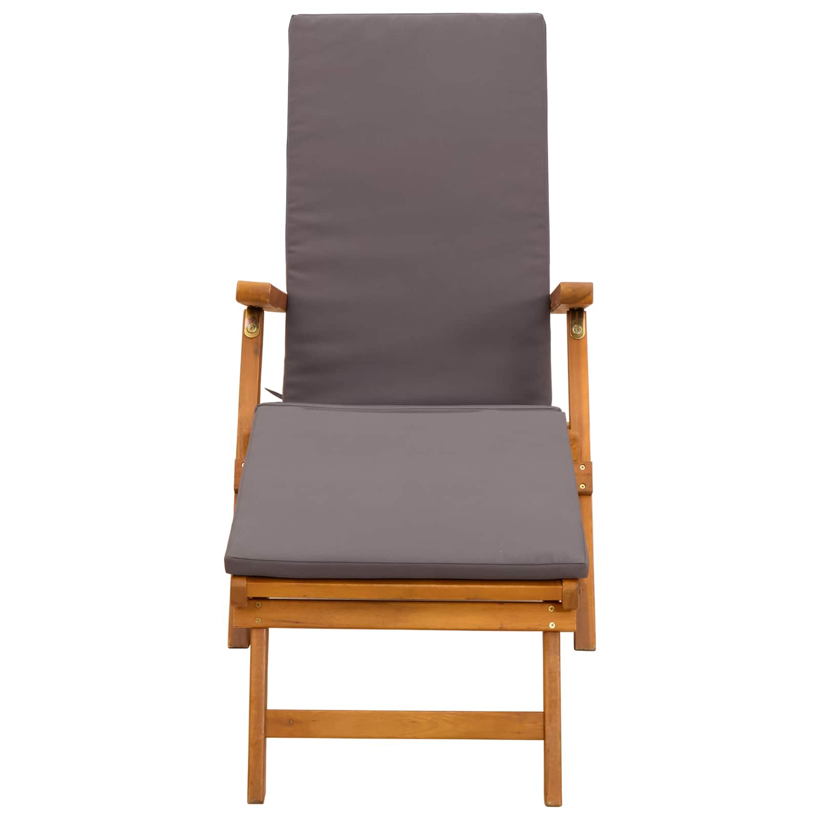 Liegestuhl zum Verstellen und Klappen 2 pcs Grau