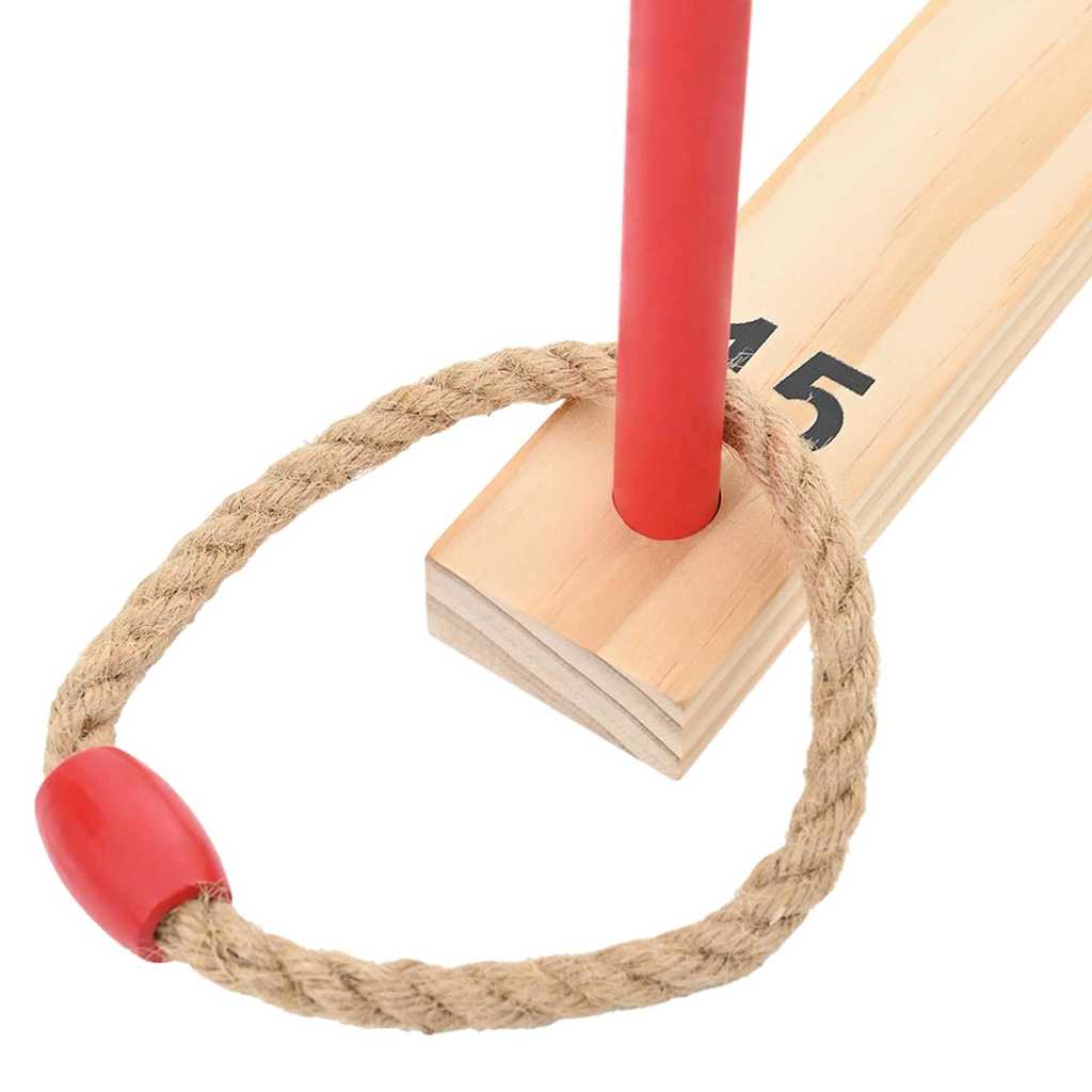 Ringwurfspielset Mehrfarbig 41 x 41 x 16 cm Massivholz Kiefer