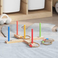 Ringwurfspielset Mehrfarbig 41 x 41 x 16 cm Massivholz Kiefer