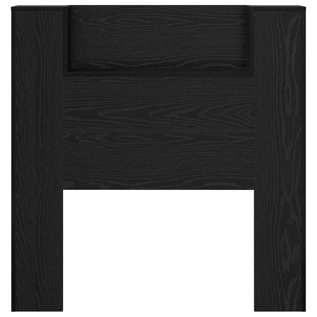 Stauraum Kopfteil mit LED Schwarze Eiche Holzwerkstoff