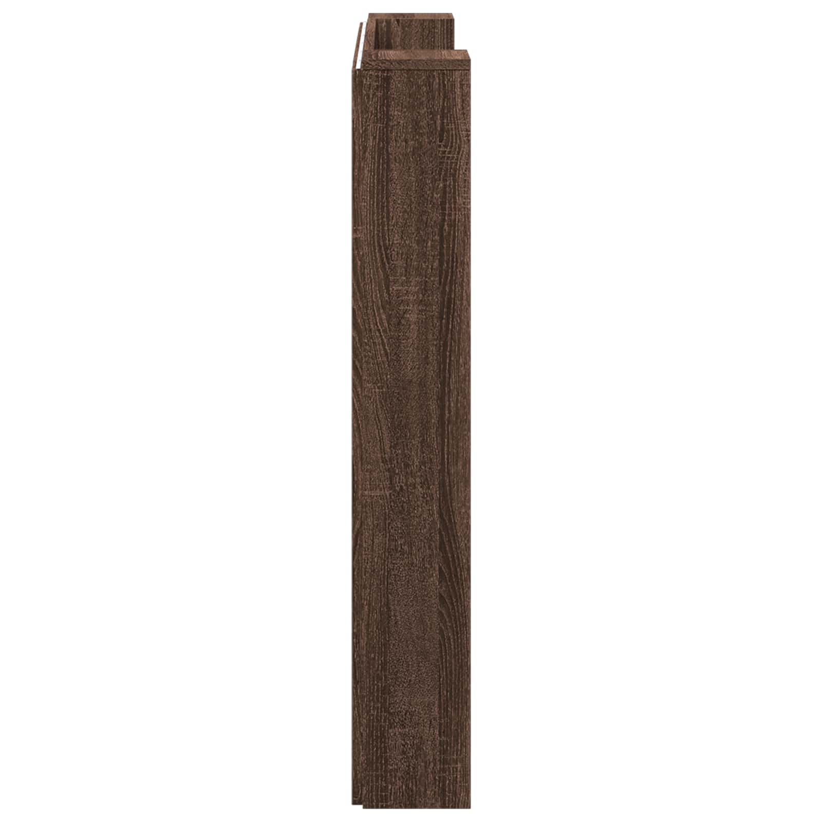 Stauraum Kopfteil mit LED Brauneiche Holzwerkstoff