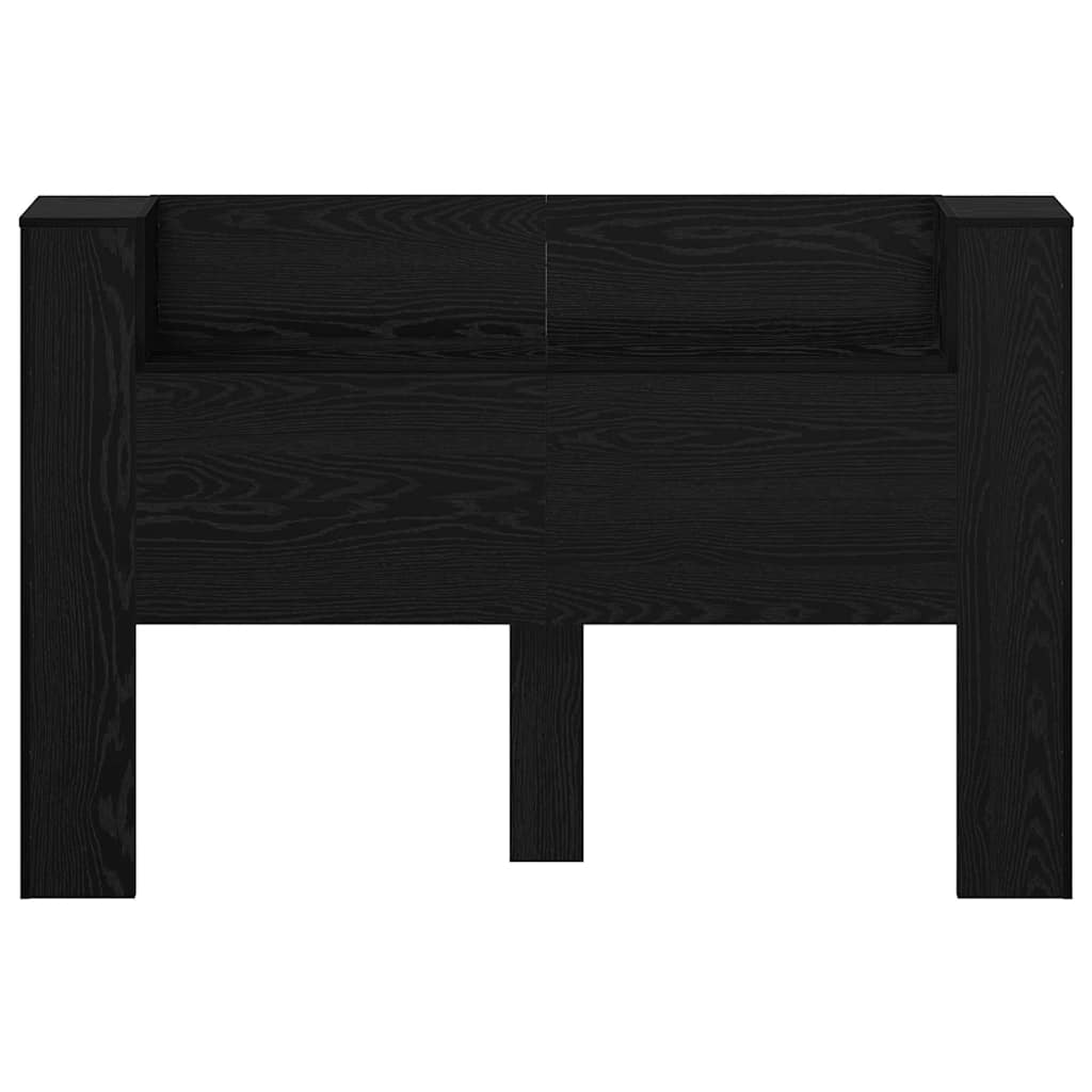 Stauraum Kopfteil mit LED Schwarze Eiche Holzwerkstoff