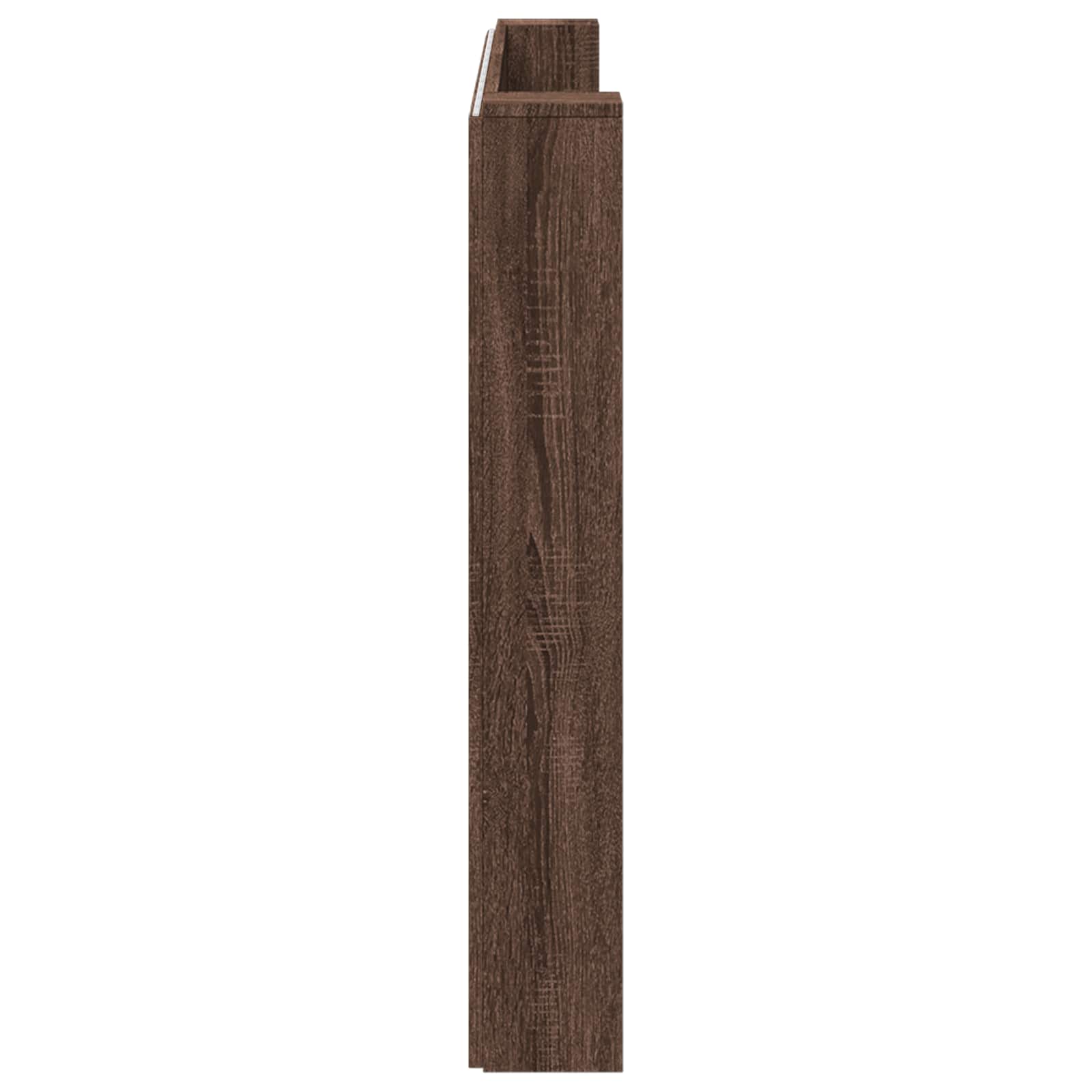 Stauraum Kopfteil mit LED Brauneiche Holzwerkstoff