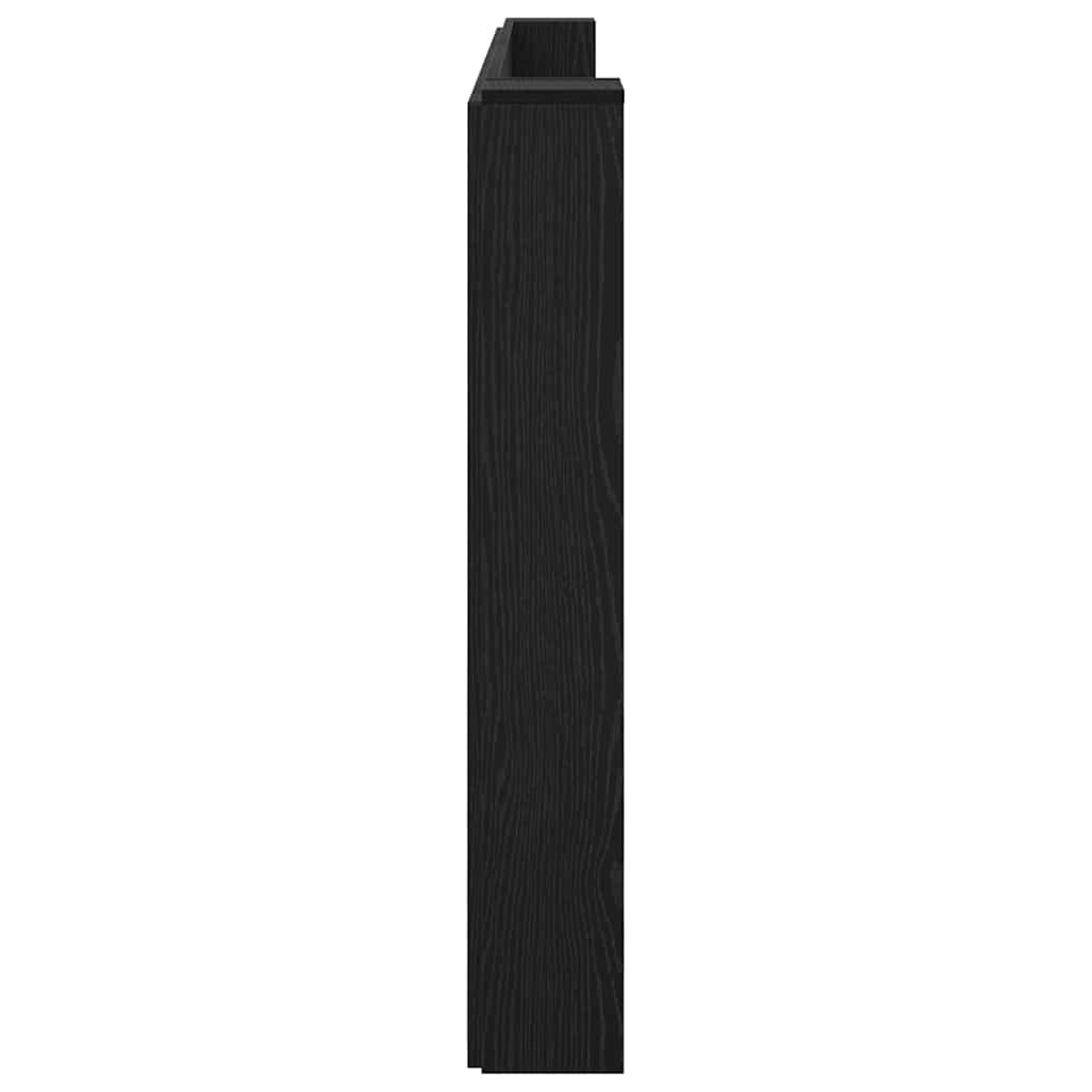 Stauraum Kopfteil mit LED Schwarze Eiche Holzwerkstoff