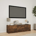 Fernsehschrank mit LED Geräucherte Eiche 140 x 34 x 40 cm