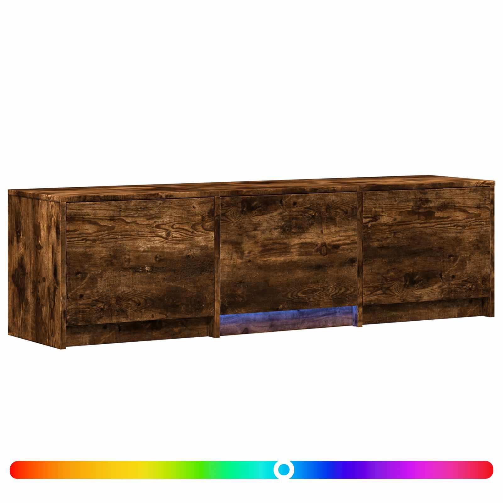 Fernsehschrank mit LED Geräucherte Eiche 140 x 34 x 40 cm