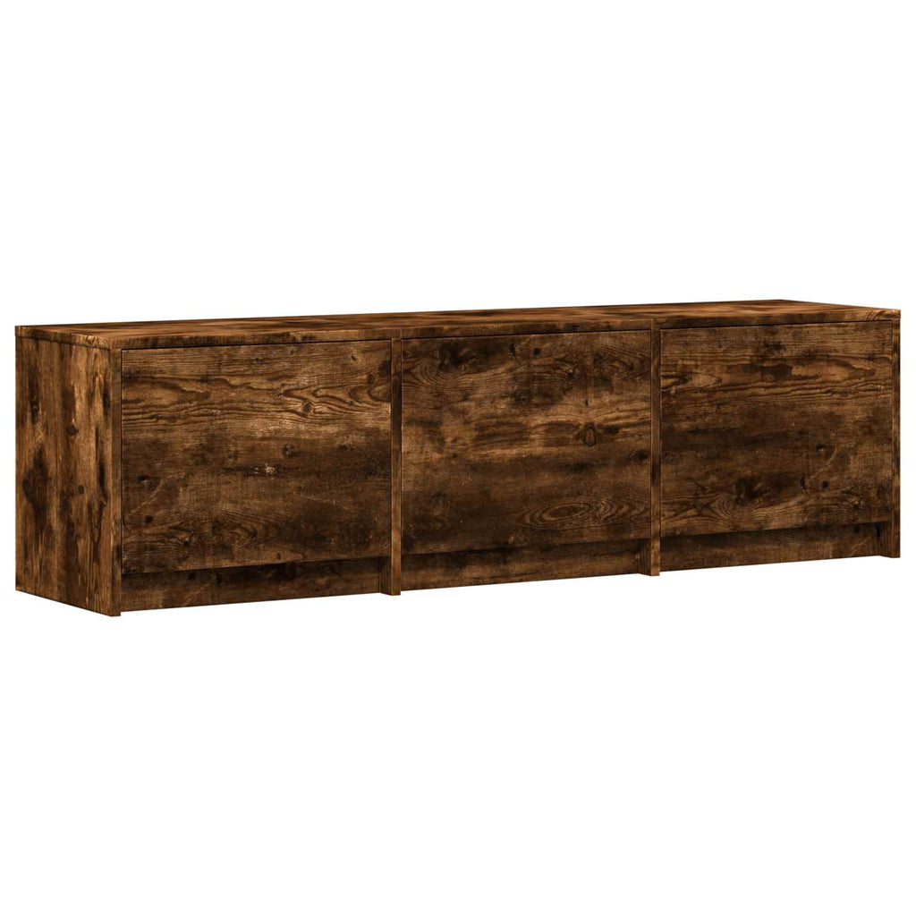 Fernsehschrank mit LED Geräucherte Eiche 140 x 34 x 40 cm