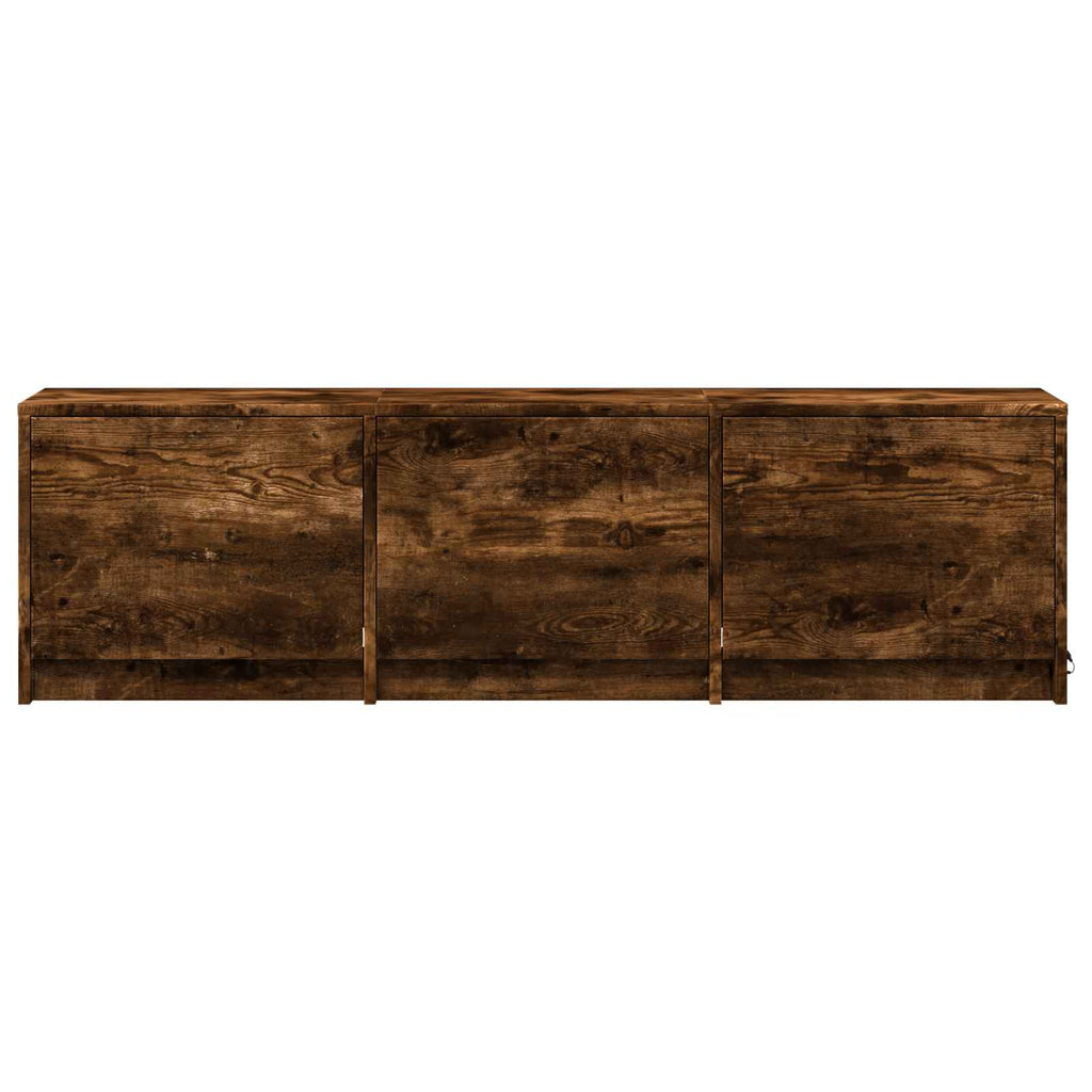 Fernsehschrank mit LED Geräucherte Eiche 140 x 34 x 40 cm