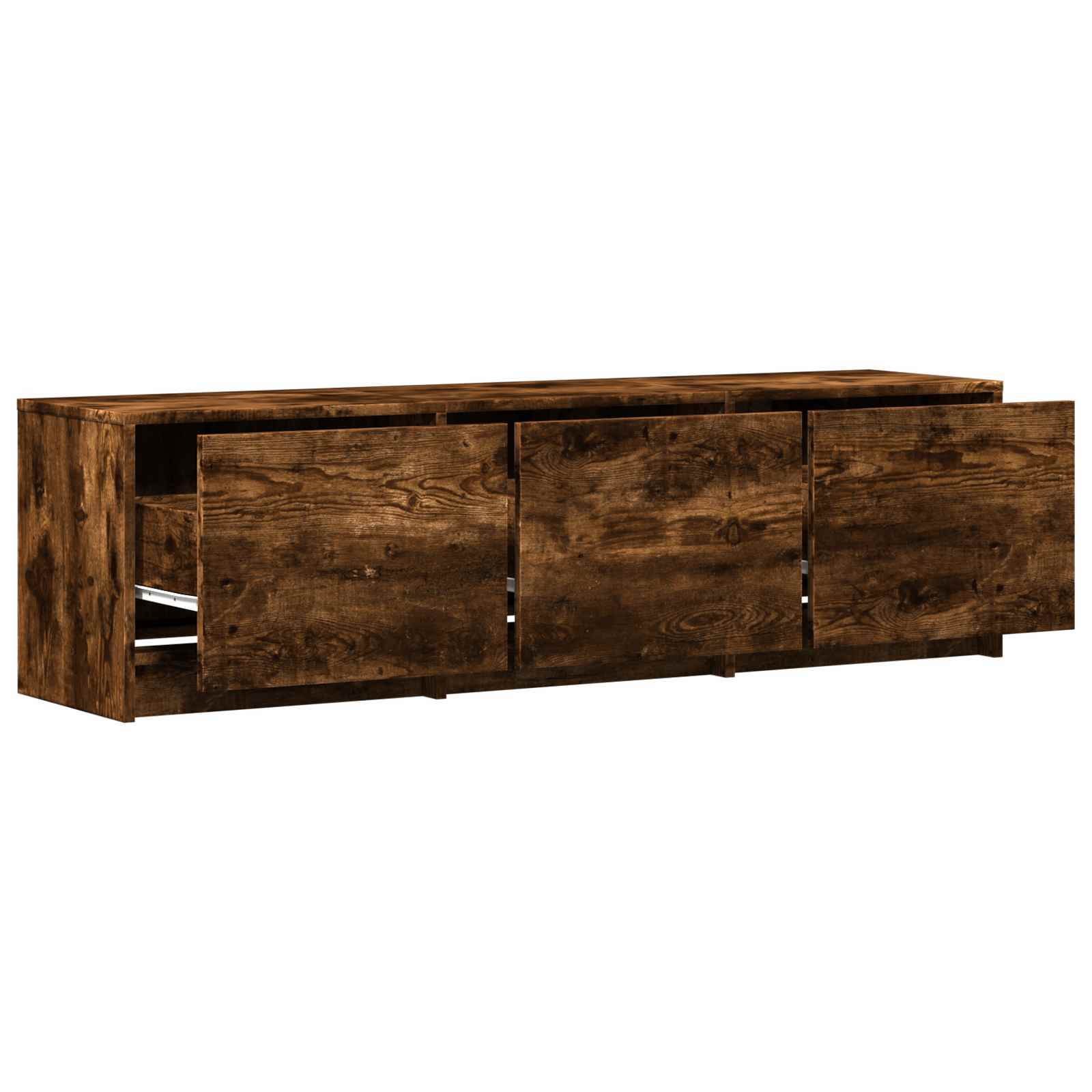 Fernsehschrank mit LED Geräucherte Eiche 140 x 34 x 40 cm