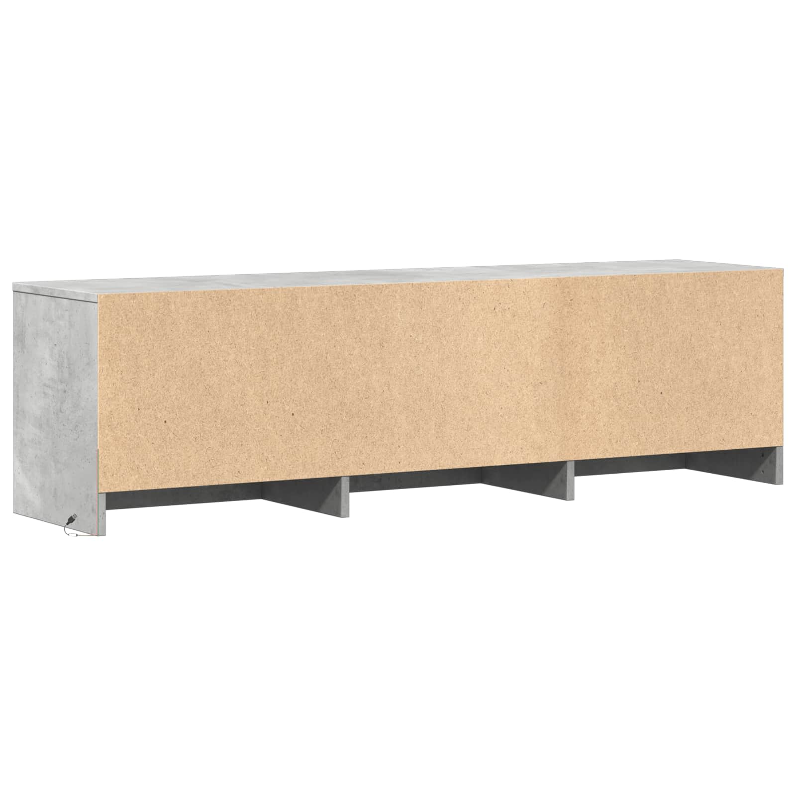 Fernsehschrank mit LED Betongrau 140 x 34 x 40 cm Holzwerkstoff
