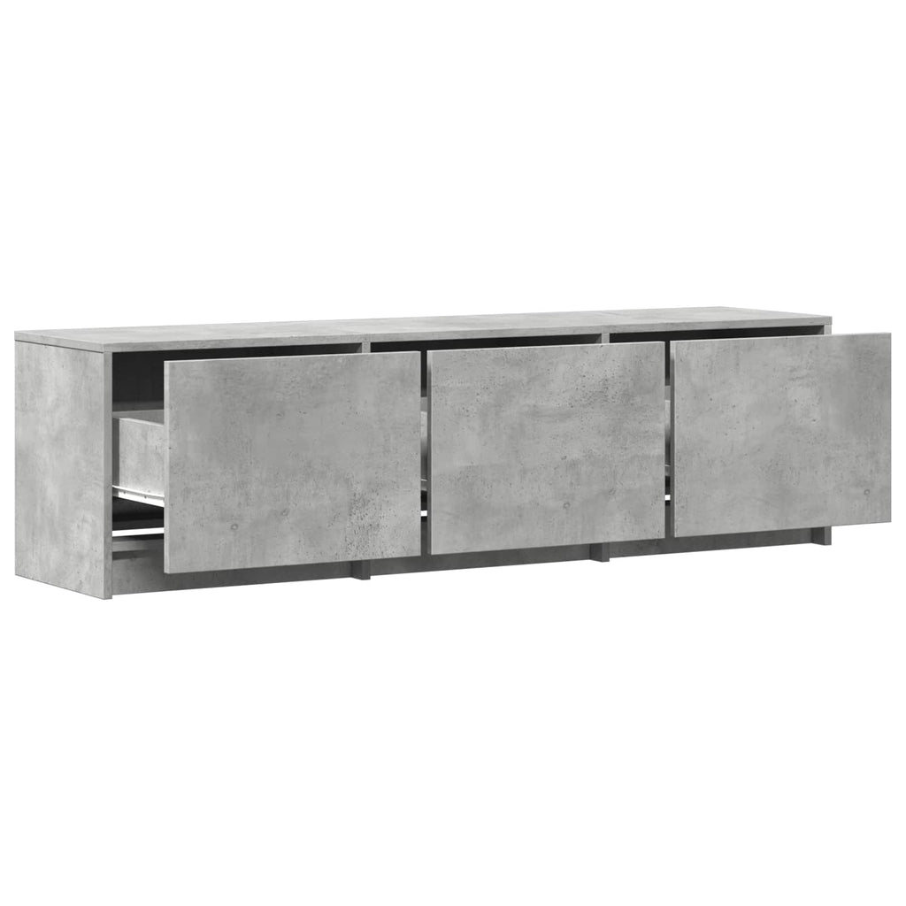Fernsehschrank mit LED Betongrau 140 x 34 x 40 cm Holzwerkstoff