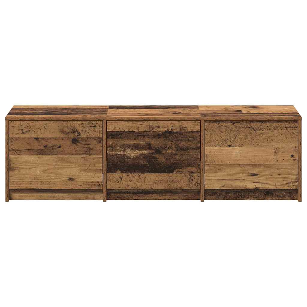 Fernsehschrank mit LED Altholz 140 x 34 x 40 cm Holzwerkstoff