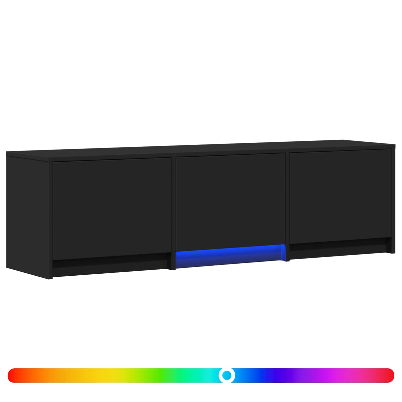 Fernsehschrank mit LED Schwarz 140 x 34 x 40 cm Holzwerkstoff