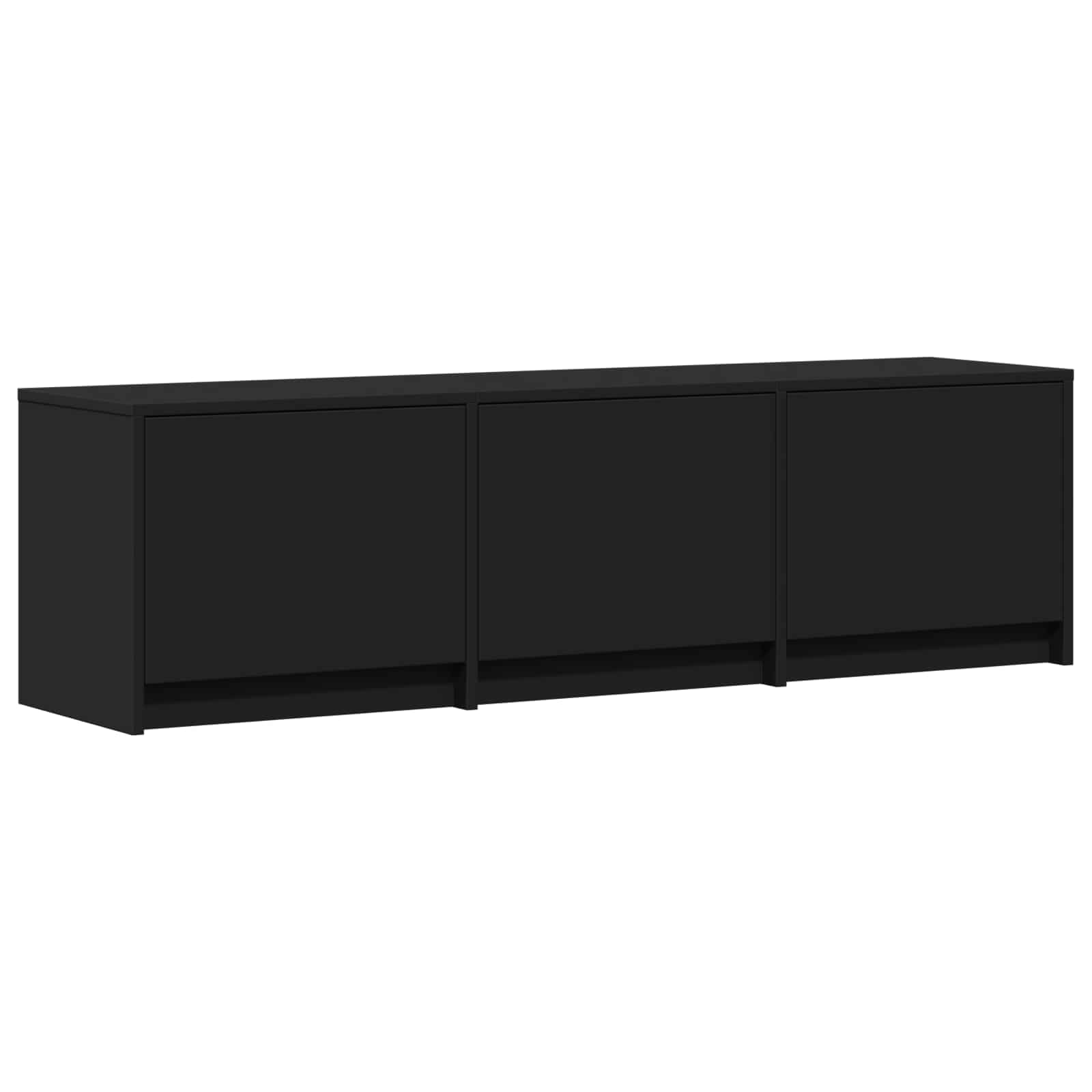 Fernsehschrank mit LED Schwarz 140 x 34 x 40 cm Holzwerkstoff