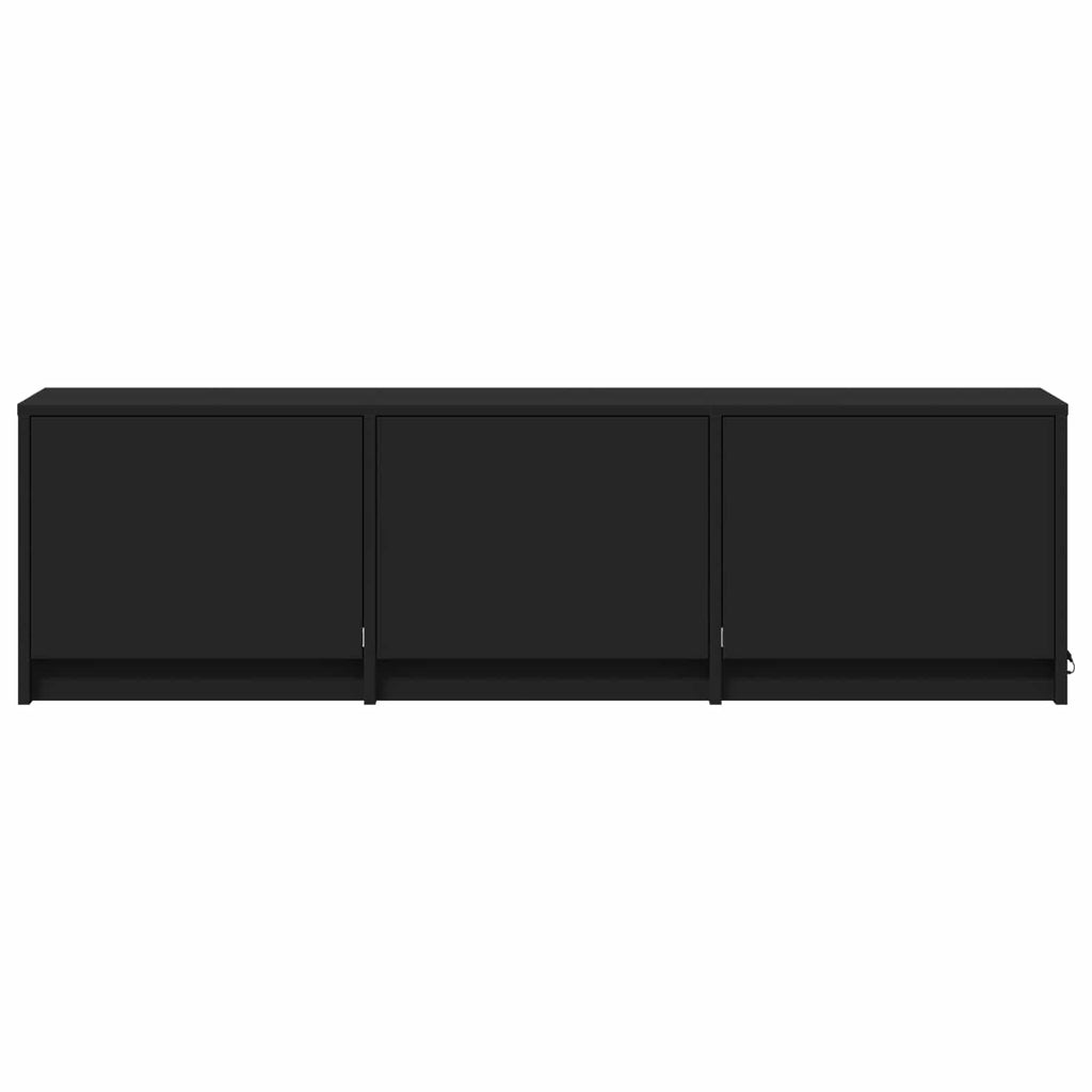 Fernsehschrank mit LED Schwarz 140 x 34 x 40 cm Holzwerkstoff
