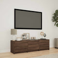 Fernsehschrank mit LED Braun Eichen-Optik 140 x 34 x 40 cm
