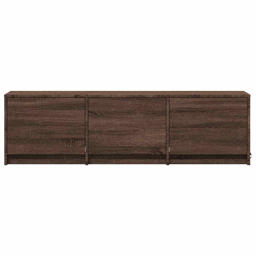 Fernsehschrank mit LED Braun Eichen-Optik 140 x 34 x 40 cm