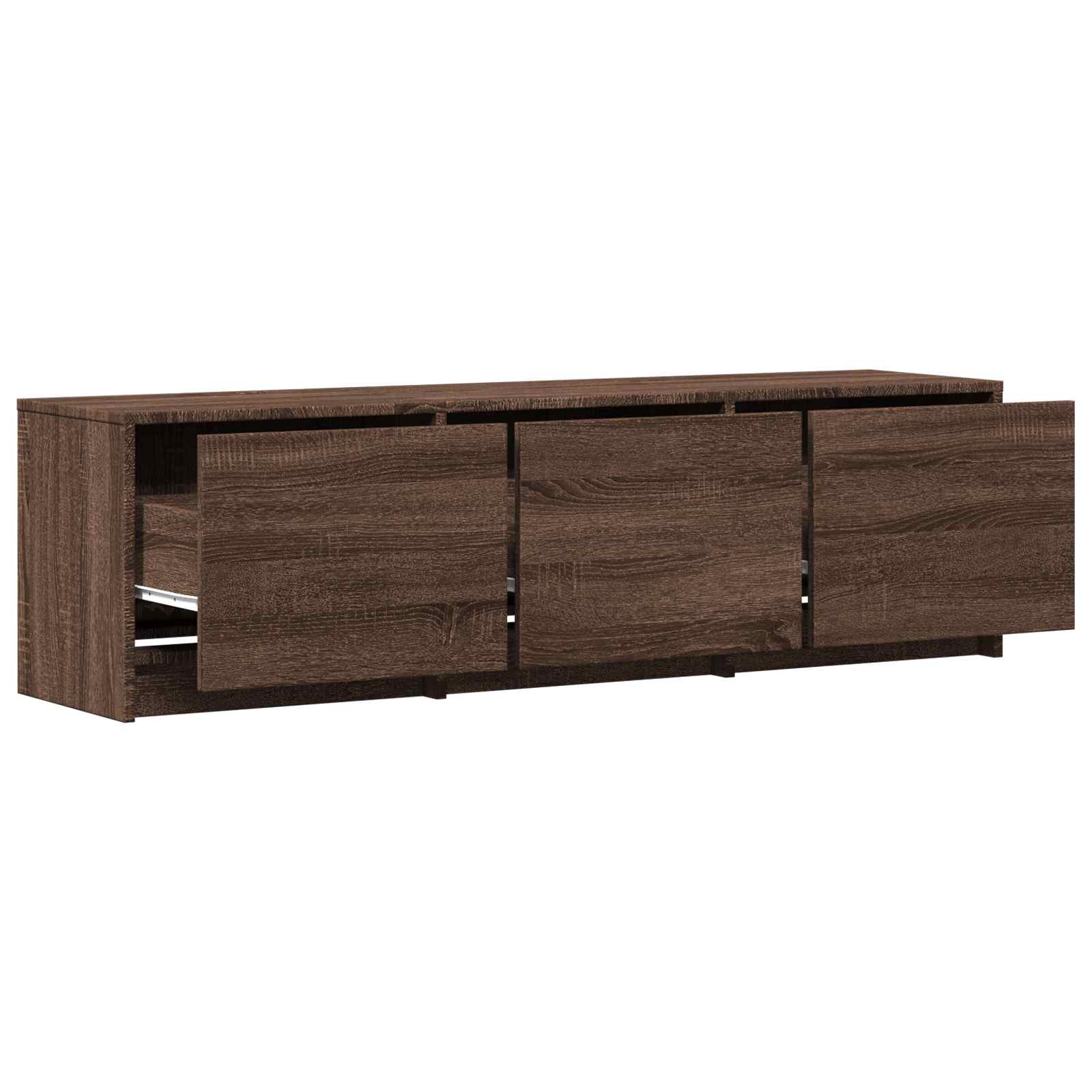 Fernsehschrank mit LED Braun Eichen-Optik 140 x 34 x 40 cm