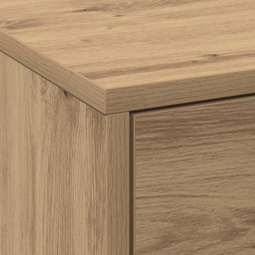 Fernsehschrank mit LED Kunsthandwerk Eiche 140 x 34 x 40 cm