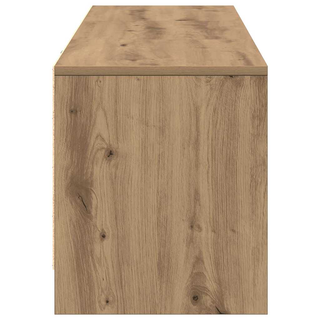 Fernsehschrank mit LED Kunsthandwerk Eiche 140 x 34 x 40 cm