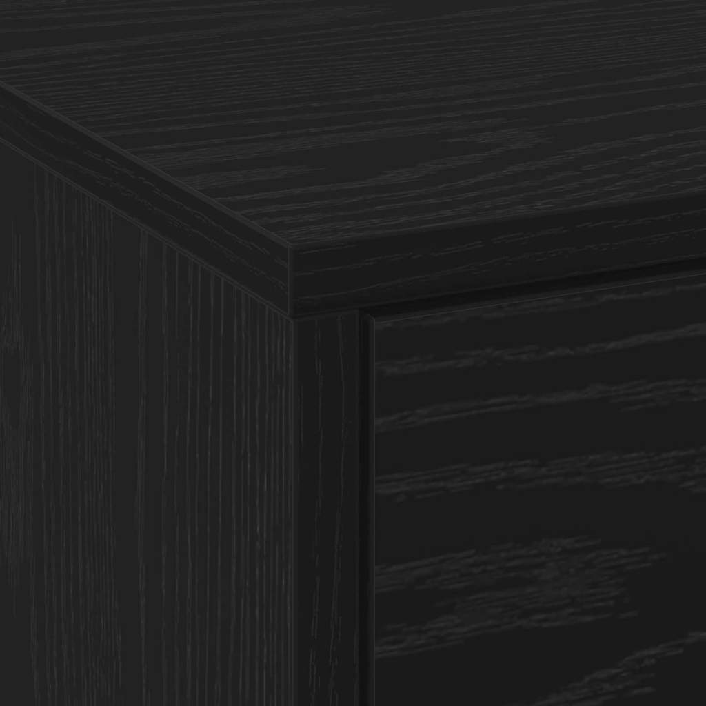 Fernsehschrank mit LED Schwarze Eiche 140 x 34 x 40 cm