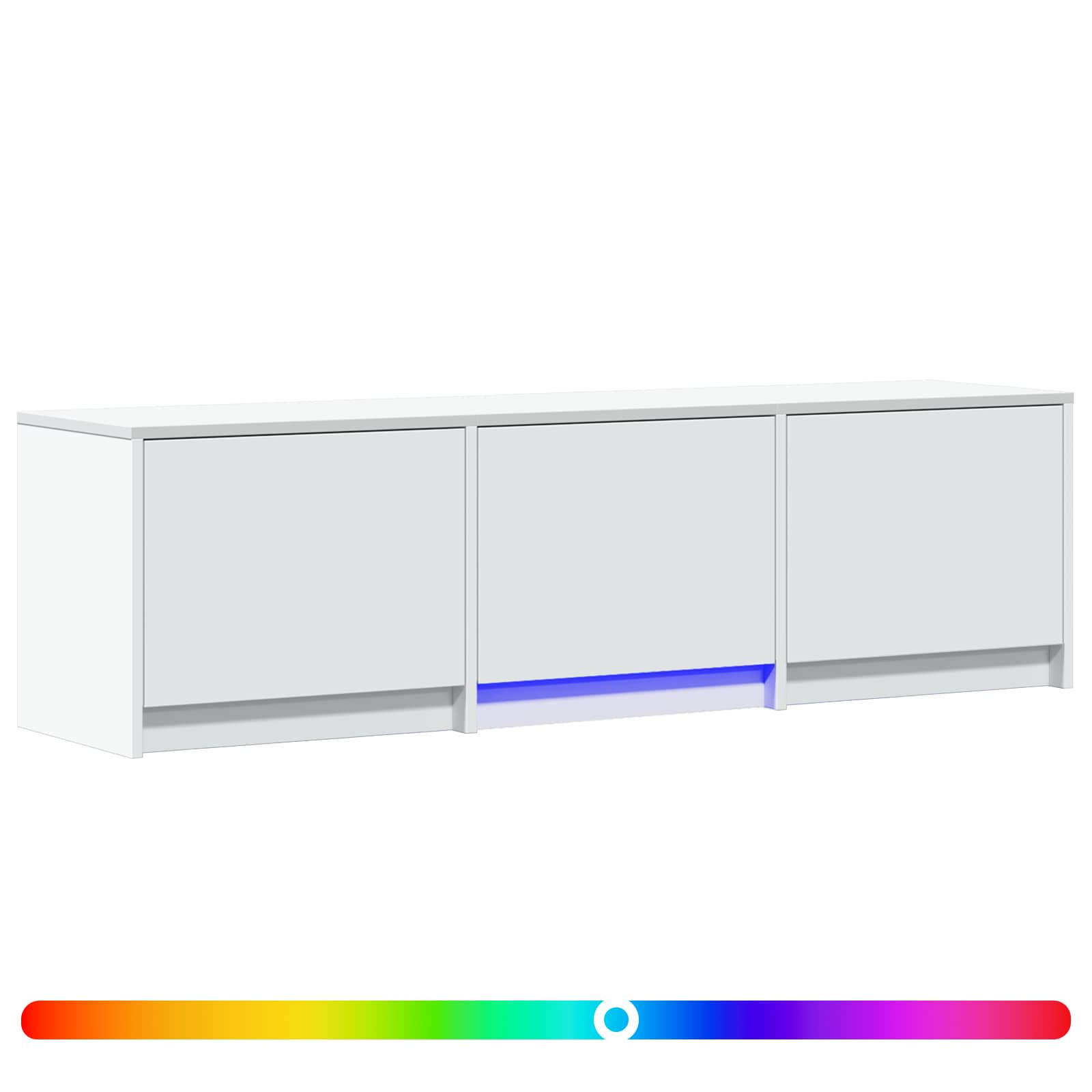 Fernsehschrank mit LED Weiß 140 x 34 x 40 cm Holzwerkstoff