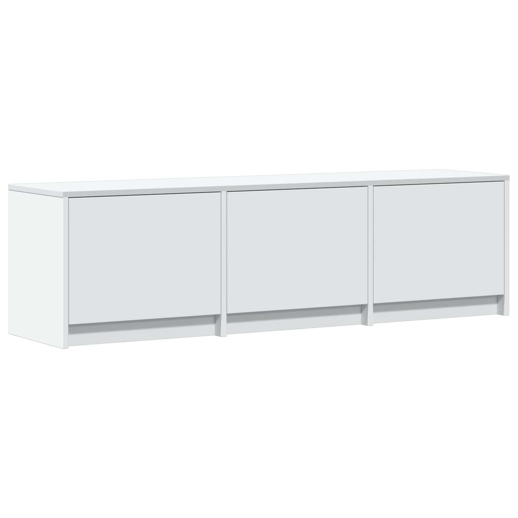 Fernsehschrank mit LED Weiß 140 x 34 x 40 cm Holzwerkstoff