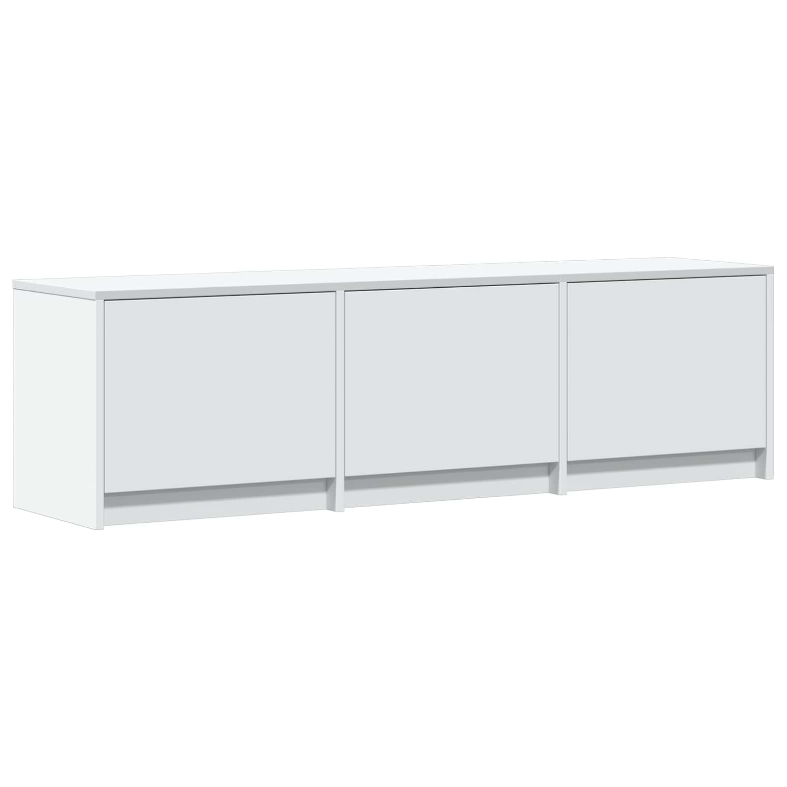 Fernsehschrank mit LED Weiß 140 x 34 x 40 cm Holzwerkstoff