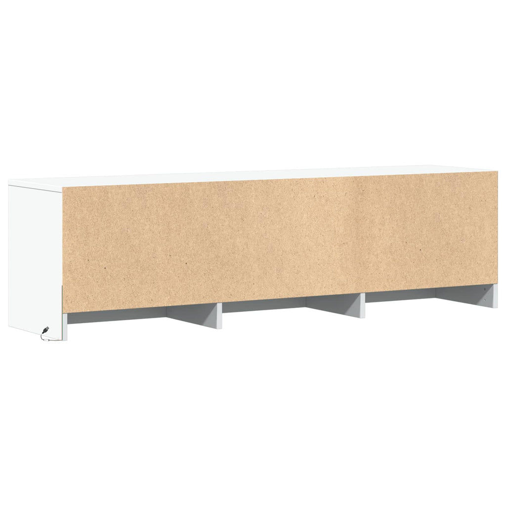 Fernsehschrank mit LED Weiß 140 x 34 x 40 cm Holzwerkstoff