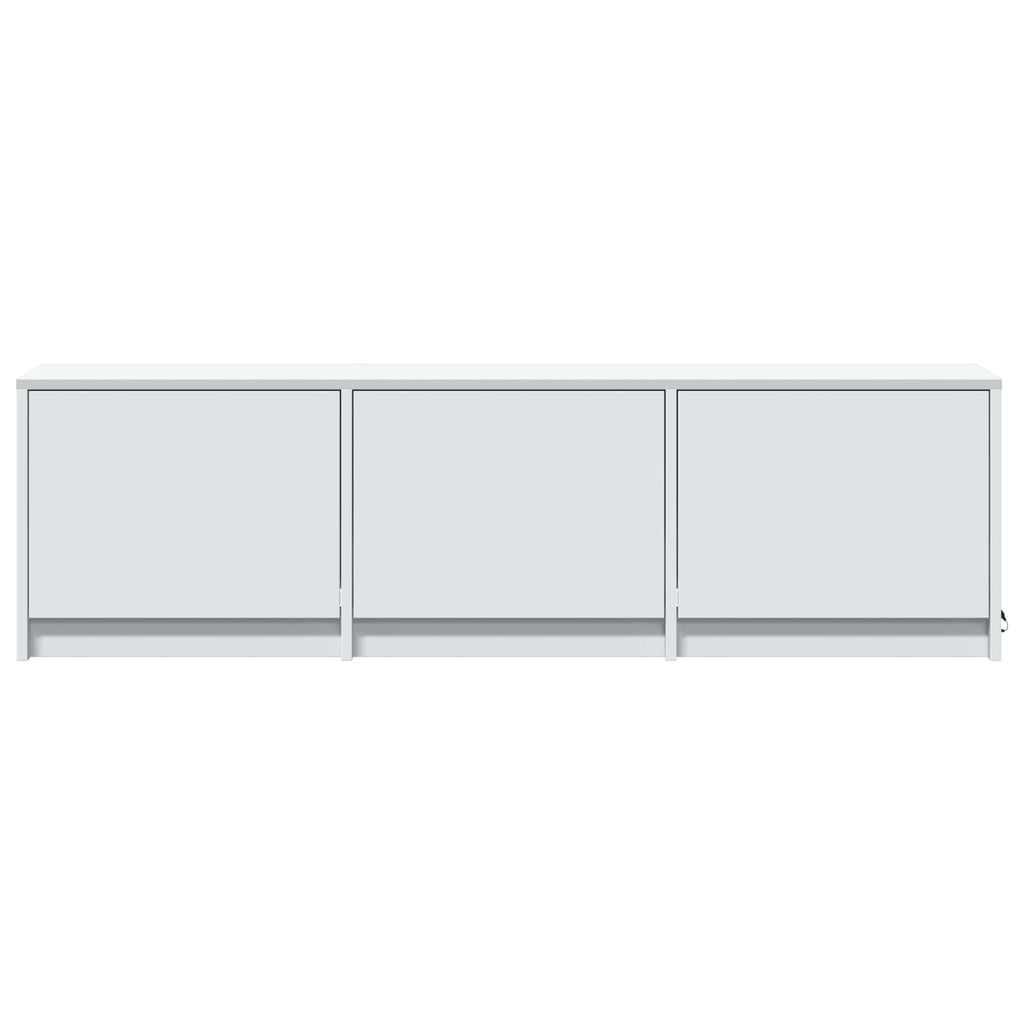 Fernsehschrank mit LED Weiß 140 x 34 x 40 cm Holzwerkstoff