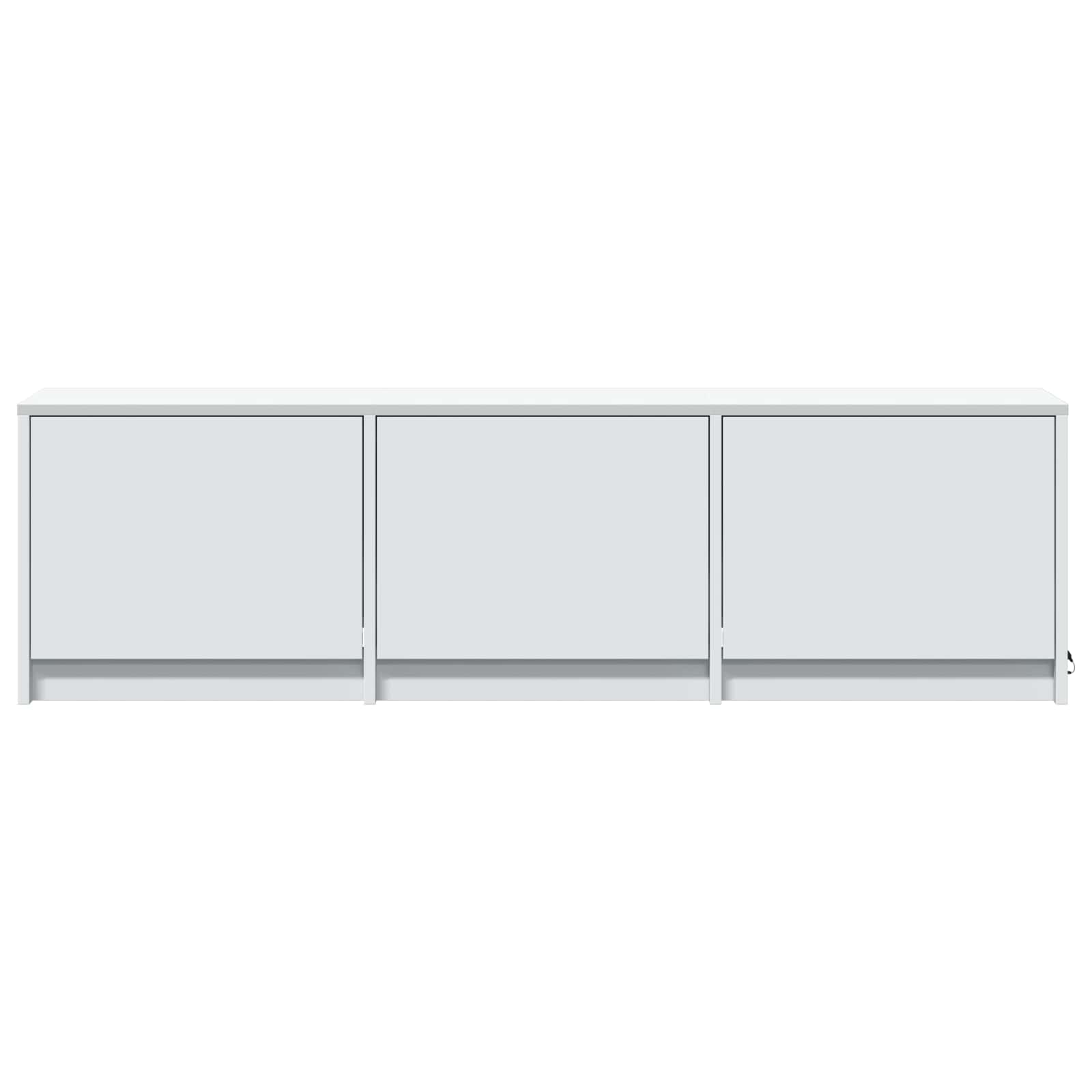 Fernsehschrank mit LED Weiß 140 x 34 x 40 cm Holzwerkstoff
