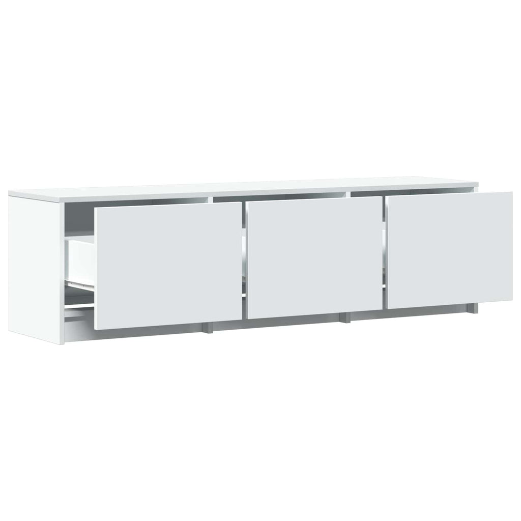 Fernsehschrank mit LED Weiß 140 x 34 x 40 cm Holzwerkstoff