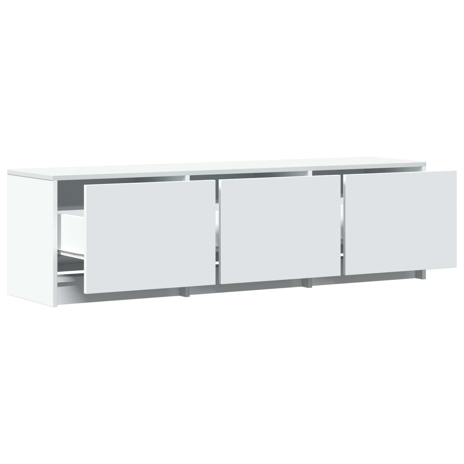 Fernsehschrank mit LED Weiß 140 x 34 x 40 cm Holzwerkstoff