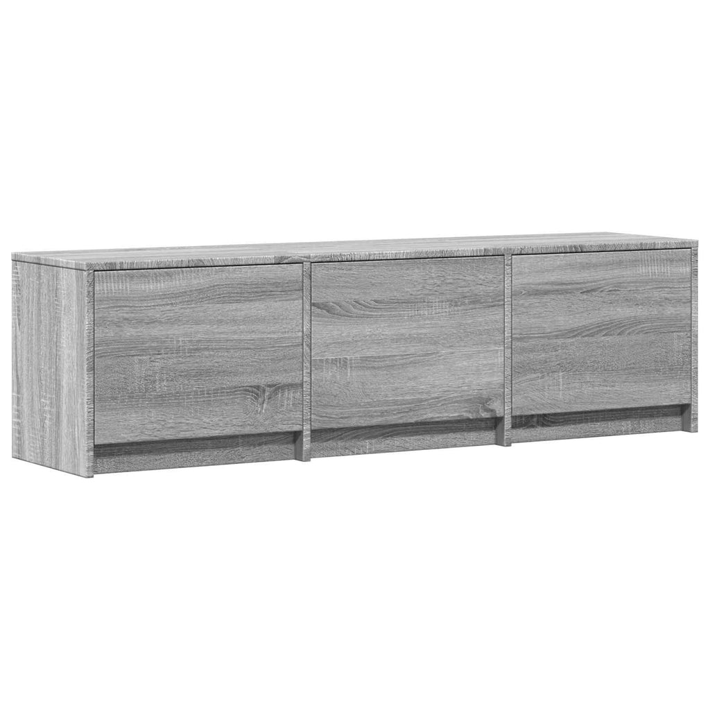Fernsehschrank mit LED mit LED Graues Sonoma 140 x 34 x 40 cm