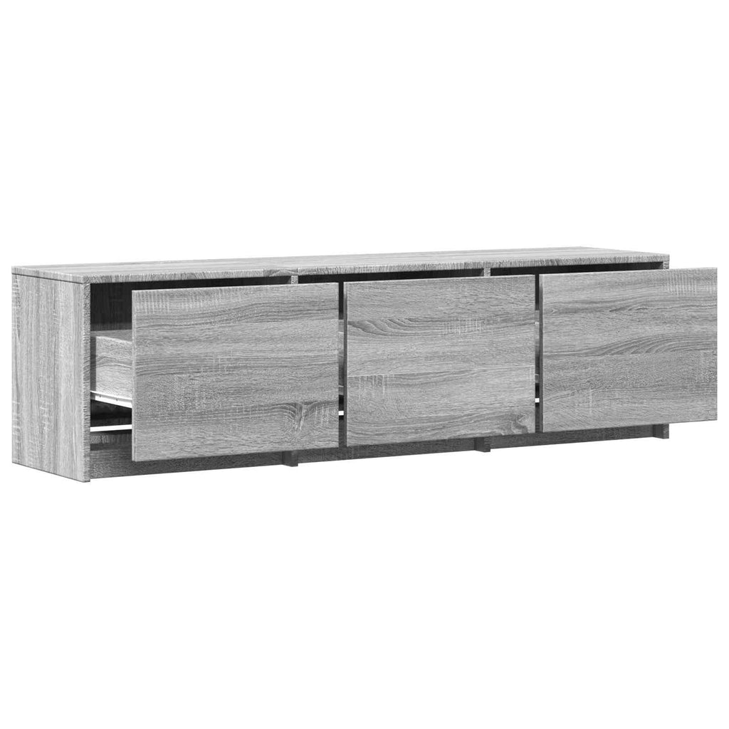 Fernsehschrank mit LED mit LED Graues Sonoma 140 x 34 x 40 cm