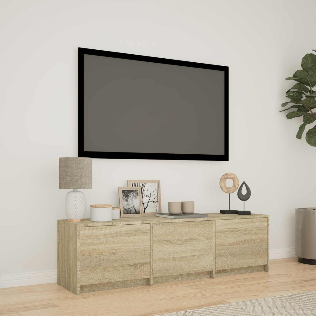 Fernsehschrank mit LED mit LED Sonoma-Eiche 140 x 34 x 40 cm