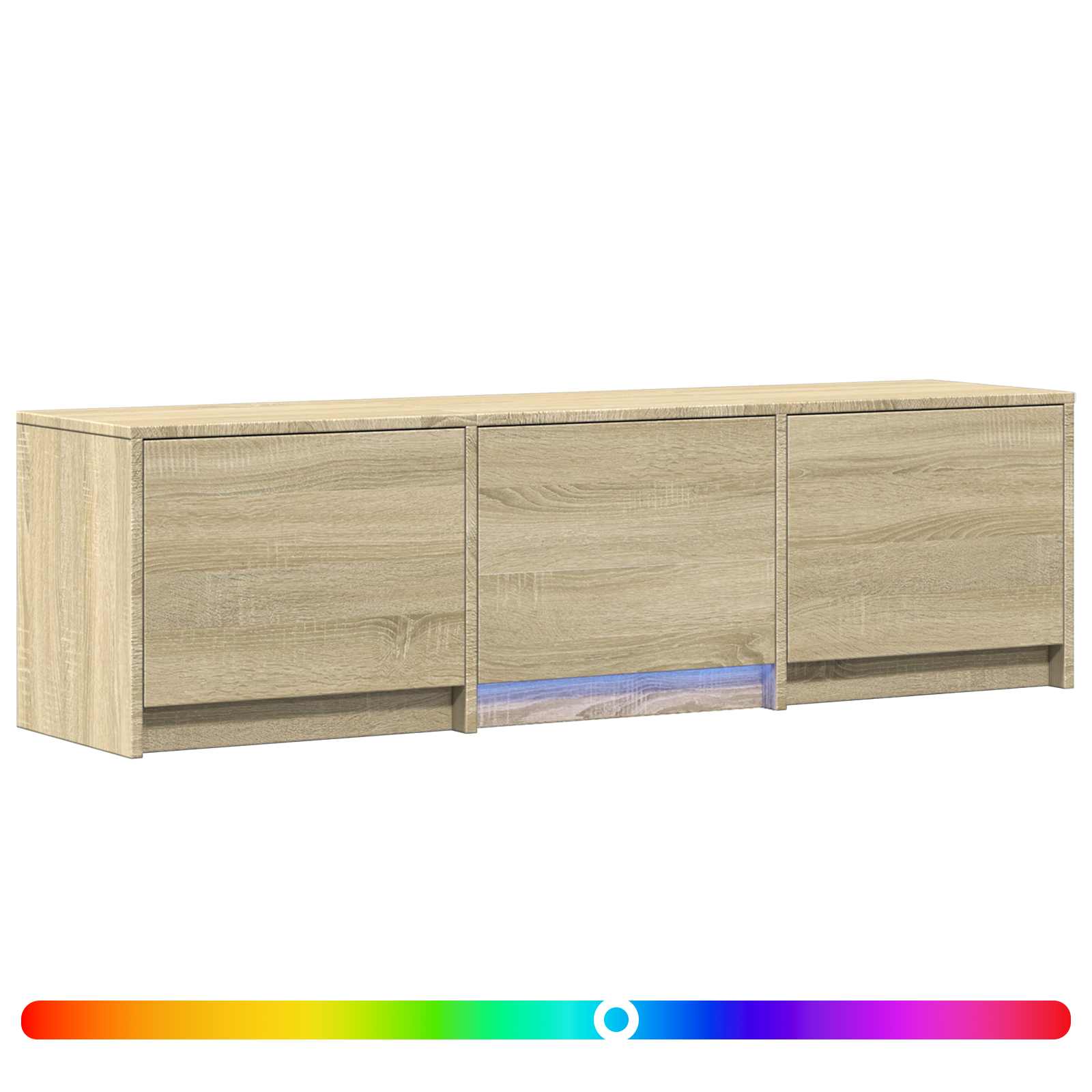 Fernsehschrank mit LED mit LED Sonoma-Eiche 140 x 34 x 40 cm