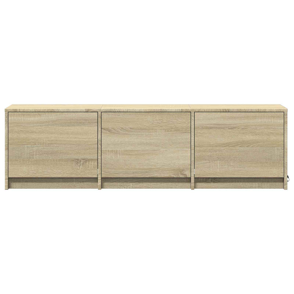 Fernsehschrank mit LED mit LED Sonoma-Eiche 140 x 34 x 40 cm