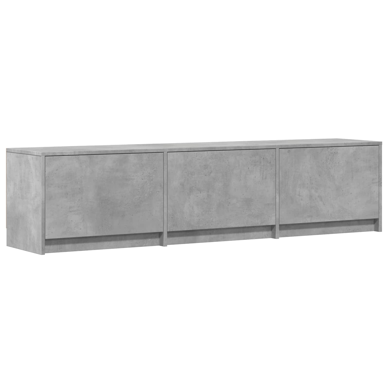 Fernsehschrank mit LED Betongrau 165 x 34 x 40 cm Holzwerkstoff