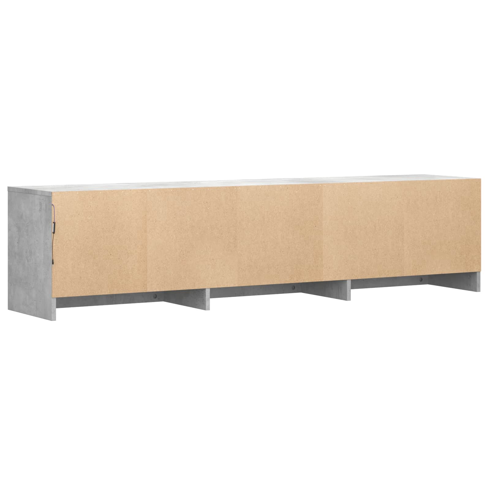 Fernsehschrank mit LED Betongrau 165 x 34 x 40 cm Holzwerkstoff