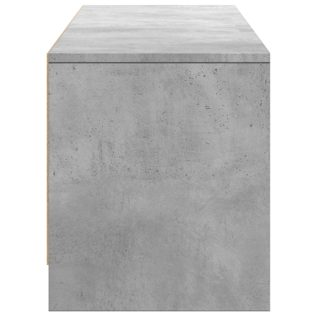 Fernsehschrank mit LED Betongrau 165 x 34 x 40 cm Holzwerkstoff