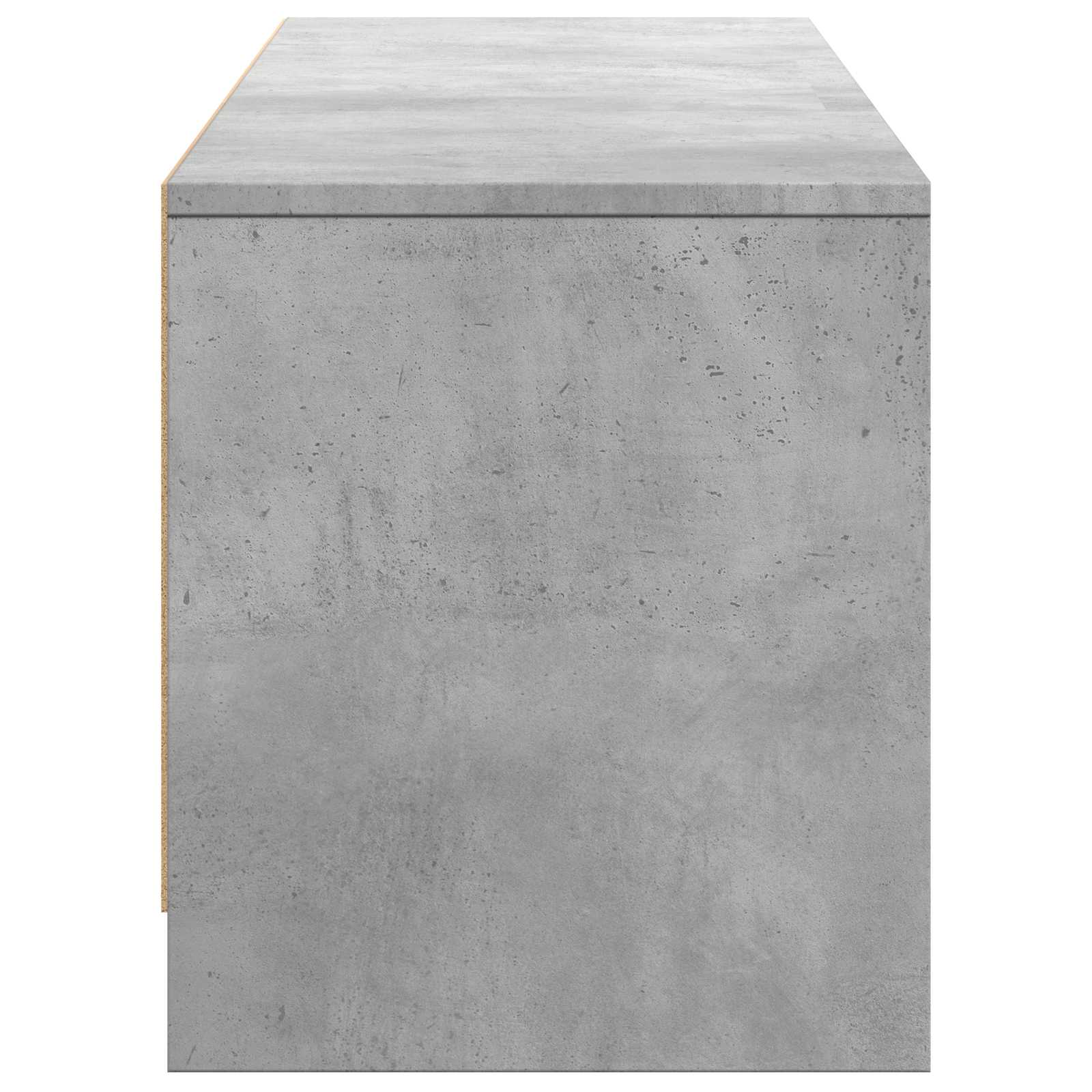 Fernsehschrank mit LED Betongrau 165 x 34 x 40 cm Holzwerkstoff