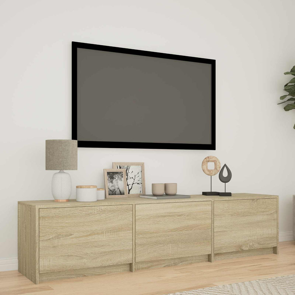 Fernsehschrank mit LED mit LED Sonoma-Eiche 165 x 34 x 40 cm